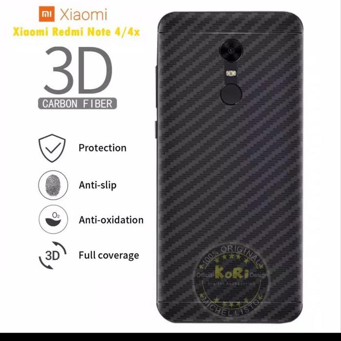 Gambar Xiaomi Redmi Note 4 Anti Gores Belakang Skin Carbon Karbon Garskin dari EXCELLENT ACCECORIES Kota Administrasi Jakarta Pusat Tokopedia