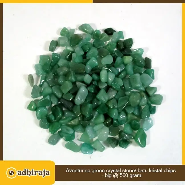 Batu Kristal Aventurine Green Kepingan Precious Stone Chips Large 500g 1