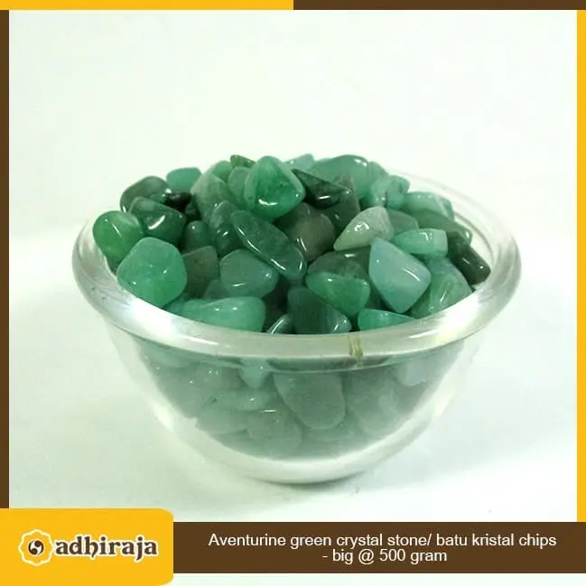 Batu Kristal Aventurine Green Kepingan Precious Stone Chips Large 500g 0