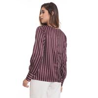 Gambar Basix - Clarrisa Blouse Maroon - Atasan Lengan Panjang Stripe dari Mal Golden Truly Store Kota Administrasi Jakarta Utara 2 Tokopedia