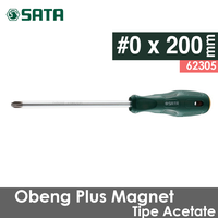 Gambar SATA TOOLS Obeng Plus #0 x 200mm Acetate 62305 dari SATA OS Kota Administrasi Jakarta Utara 1 Tokopedia