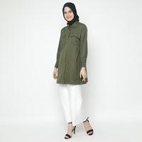 Gambar Eiza by duapola Pocket Shirt Tunik 8836FS - Putih, M dari Eiza by duapola Kab. Tangerang 5 Tokopedia