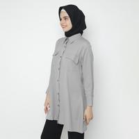 Gambar Eiza by duapola Pocket Shirt Tunik 8836FS - Putih, M dari Eiza by duapola Kab. Tangerang 3 Tokopedia