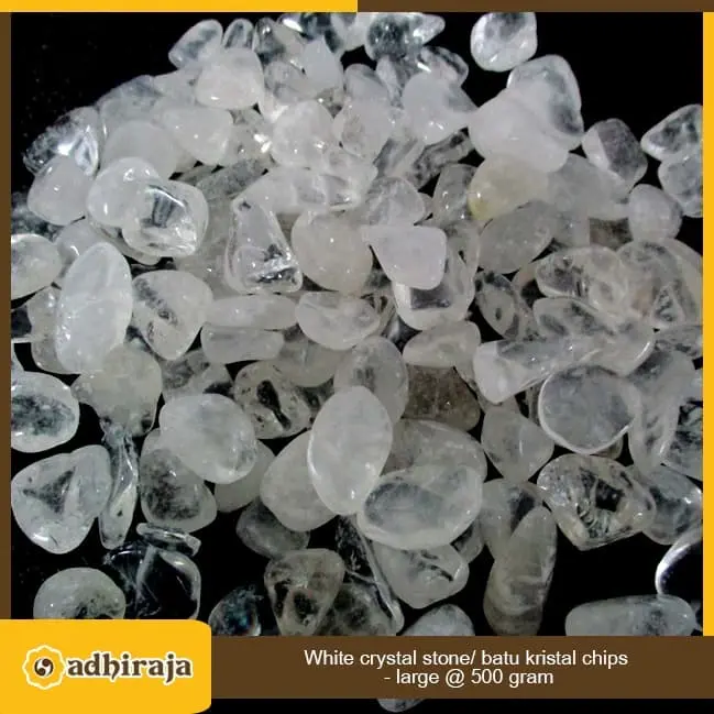 Batu White / Clear Crystal Kepingan Precious Stone Chips Large 500gr 2