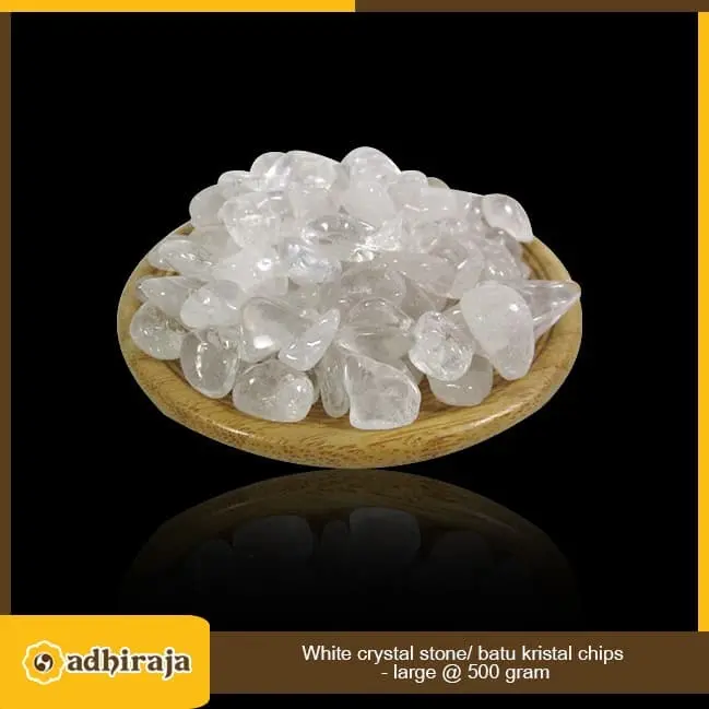 Batu White / Clear Crystal Kepingan Precious Stone Chips Large 500gr 0
