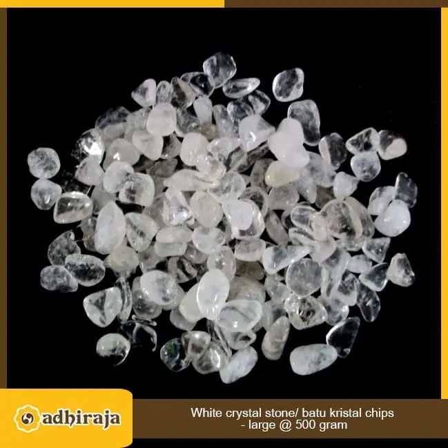 Batu White / Clear Crystal Kepingan Precious Stone Chips Large 500gr 1