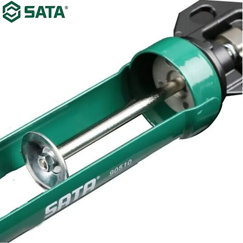 Tembakan Lem kaca Alat Glue Gun Sealant Silikon Silicone 9 Inch Caulking Gun 90510 SATA 4