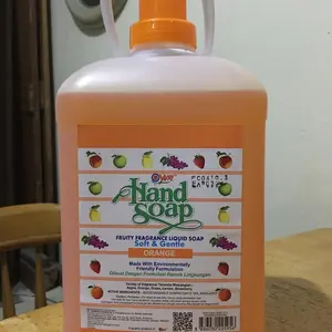 Yuri Hand Soap, Sabun Cuci Tangan Aroma Orange, Isi 3,7liter