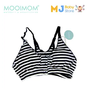 MOOIMOM Soft Cup Stripe Nursing Bra Hamil Menyusui Premium [ORIGINAL]