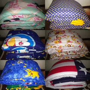 Bedcover tanpa sprei uk single (150x200) bahan katun CVC utuh