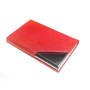 Tempat Kartu Nama Business Card Holder dari Bahan PU dan Stainless Steel Design Modern Stylish Dilengkapi Magnet