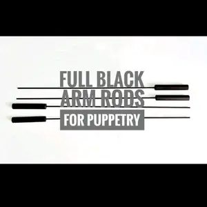 Full Black Arm Rods Tongkat Penyangga Tangan Boneka