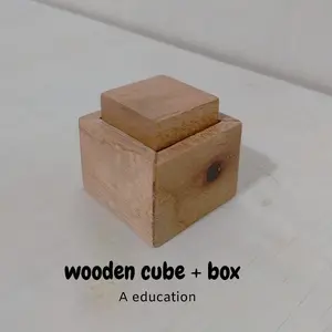montessori wooden cube plus box
