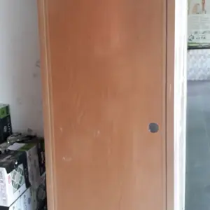 Pintu kamar mandi pvc polos jati