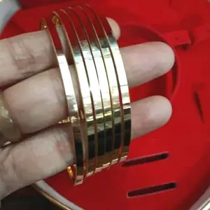 Gelang keroncong emas kuning polos besar per pieces