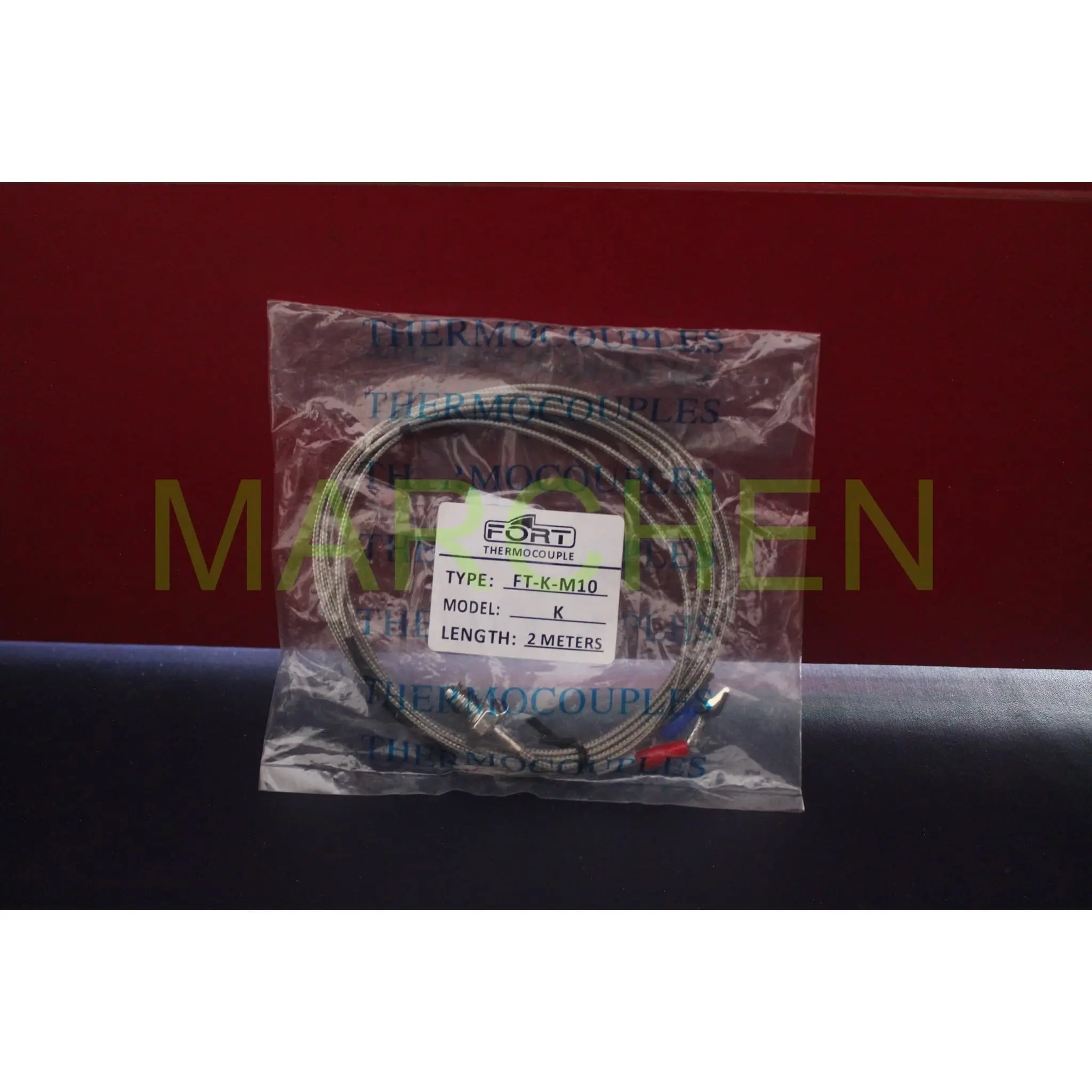 Screw Thermocouple K J Baut M10 FT-K Kabel Temperature Sensor FORT