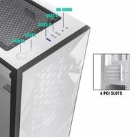 Gambar Casing DarkFlash DLM21 White Mesh M-atx Tempered Glass Gaming Case dari Techno Computer Bali Kota Denpasar 3 Tokopedia