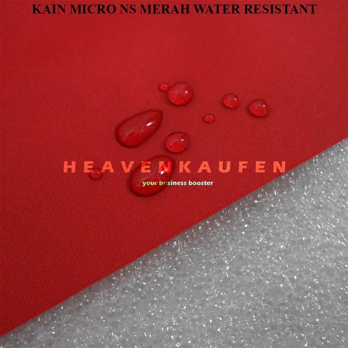 Gambar Kain Jaket Micro Mikro NS Warna Merah Water Resistant Meteran dari Heaven Kaufen Kota Malang Tokopedia