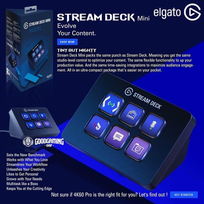 Jual Elgato Stream Deck Mini 6 LCD Keys Live Controller- Stream Deck ...