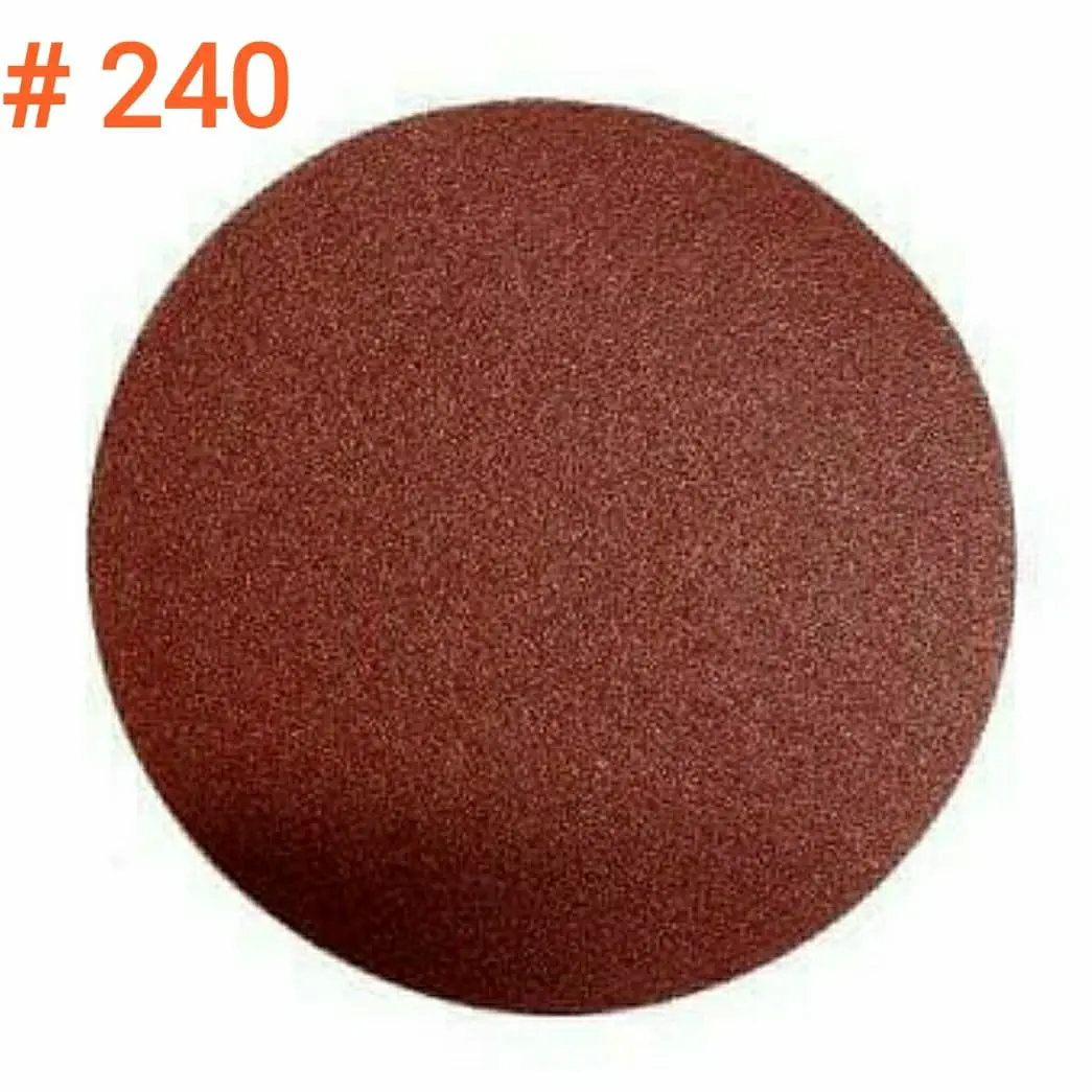 Amplas Bulat Velcro 4" Grit 240 Amplas Bulat Tempel Mesin Gerinda
