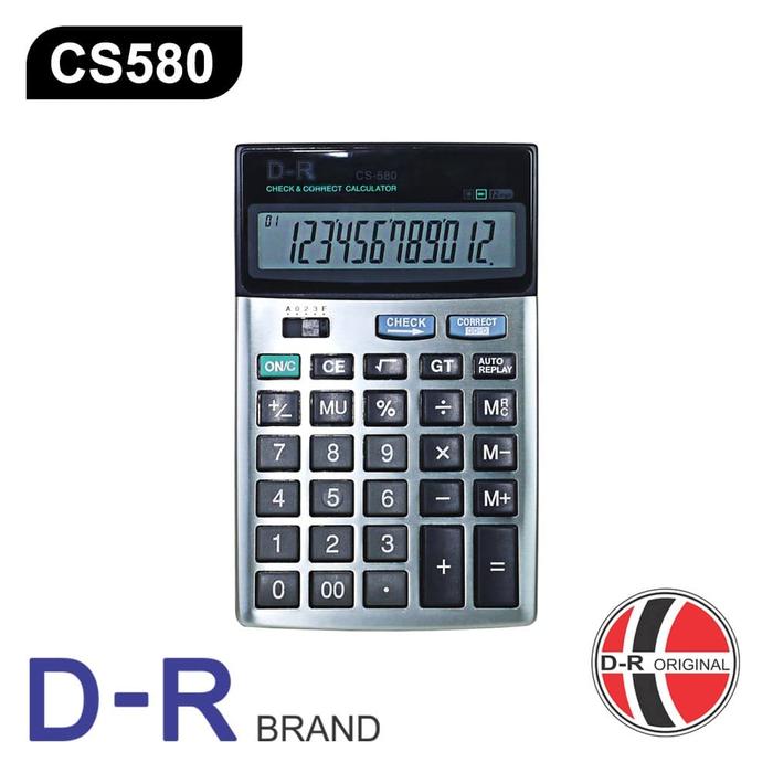 Gambar Kalkulator D-R CS580 (12 Digit) dari IdealOfficial Kota Administrasi Jakarta Utara Tokopedia