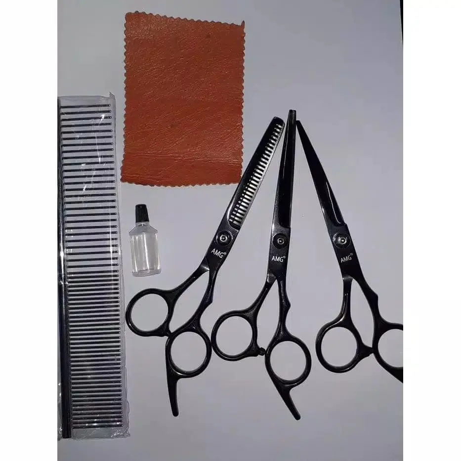 Alat Grooming Set Black - Gunting Cukur Bulu Set Hewan Kucing Anjing
