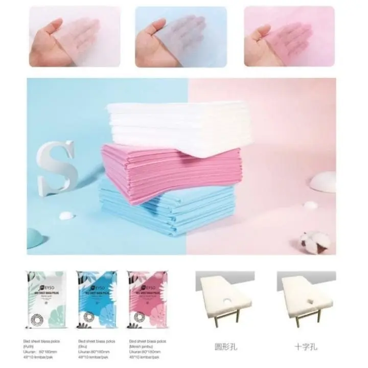 Disposable Bed Sheet Alas sprei Hotel Rumah Sakit salon bahan Masker