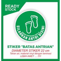 Gambar Stiker Batas Antrian - Model Bulat dari Sahabat Sejasa Kab. Sleman 2 Tokopedia