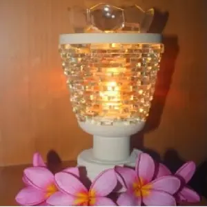 Lampu Pemanas Aromaterapi Model Batu Kaca Unik Artistik