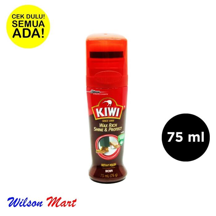 Gambar KIWI BROWN WAX RICH SHINE AND PROTECT INSTANT POLISH 75 ML dari Wilson Mart Kota Administrasi Jakarta Barat Tokopedia