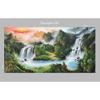 Gambar Lukisan Kanvas Pemandangan Danau Curug Air Terjun Berkualitas dari Lukisan Bandung Kota Bandung 1 Tokopedia