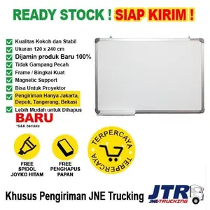Whiteboard / Papan Tulis Magnetic SAKANA 120x240 cm ( Single Face )