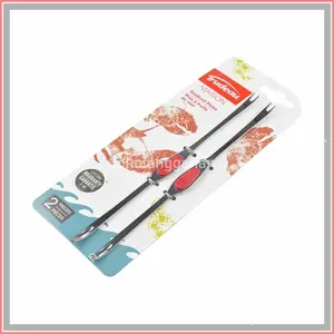 Trudeau Set Garpu Seafood 2 Sisi - Merah