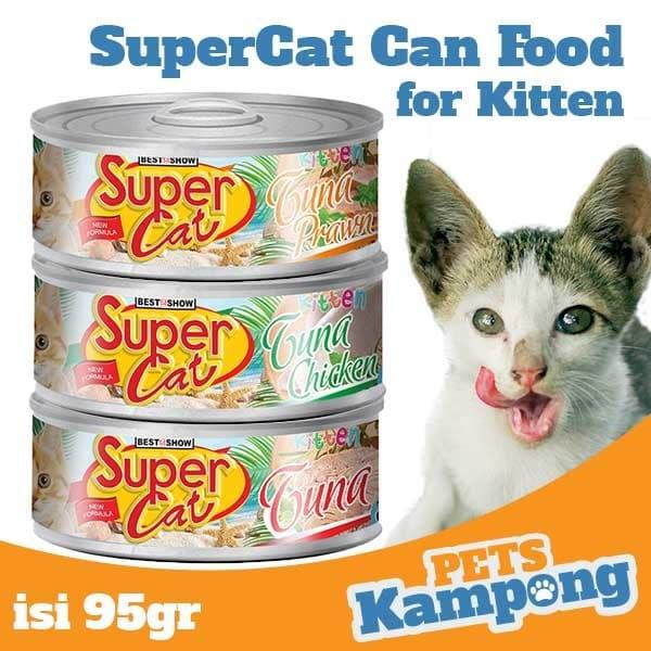 Gambar Makanan kucing kecil Supercat Kitten 95gr kucing kaleng - Tuna dari Pets Kampong Kota Administrasi Jakarta Utara Tokopedia