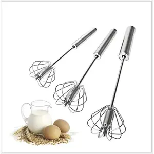 Whisk Pengocok Telur Stainless Kue Cake Whisker Hand Mixer Semi Otomat