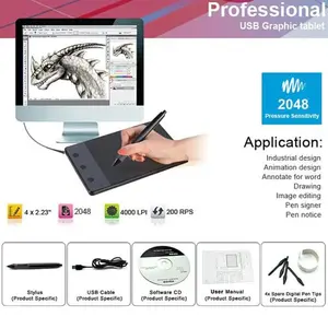 USB Drawing Board Tablet Pen Passive Graphic Design Paint Animation
