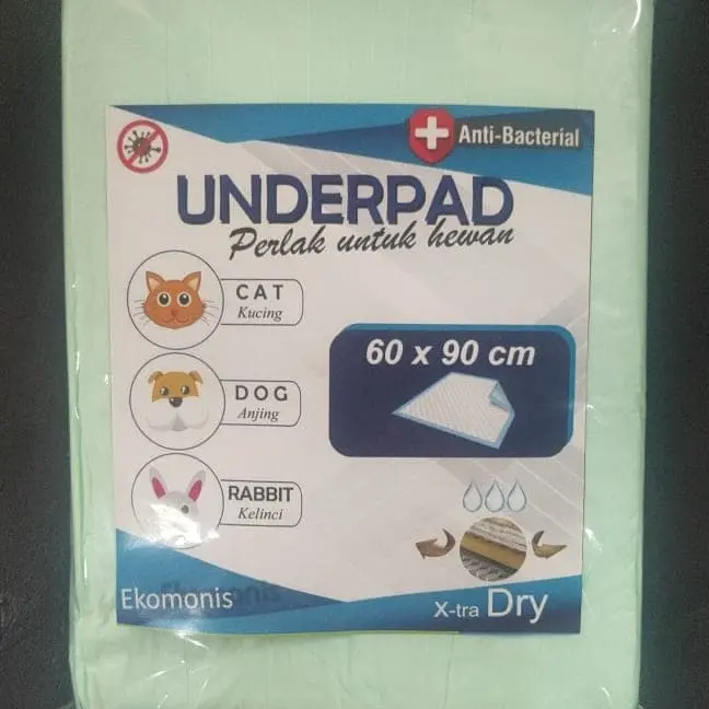 UNDERPAD ukuran 60x90 1bungkus isi 6pcs Alas/taplak Kucing Anjing