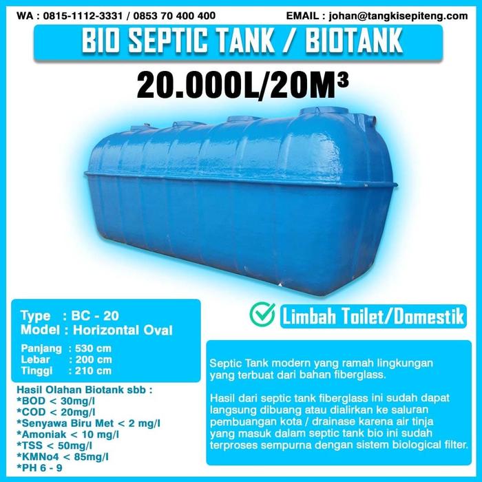 Jual BIOTANK System Biotech 20m3/day 20000 liter 20 m3 - Jakarta Barat ...