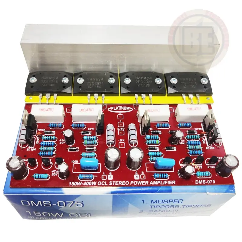 KIT Power Amplifier OCL Stereo 150-400 Watt TR Sanken Platinum DMS-075 0