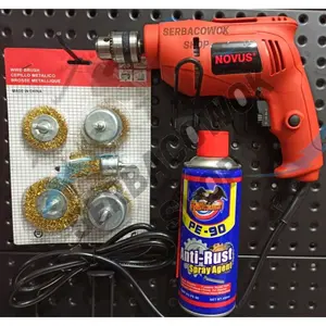Paket Promo Mesin Bor 10 mm + Sikat Kawat Kuningan Set + Anti Karat