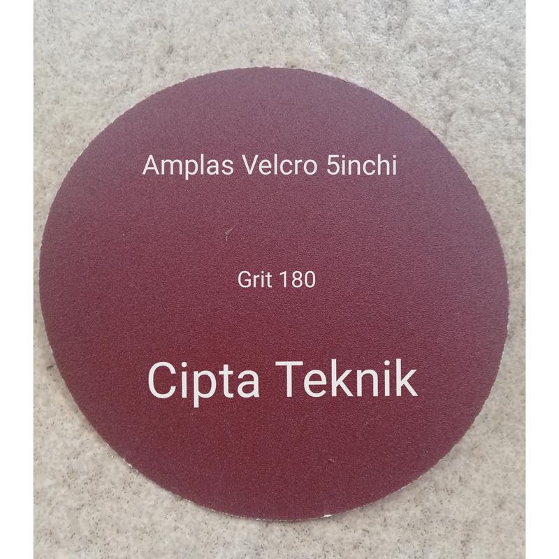 Amplas bulat Velcro 5 inchi grit 180 1