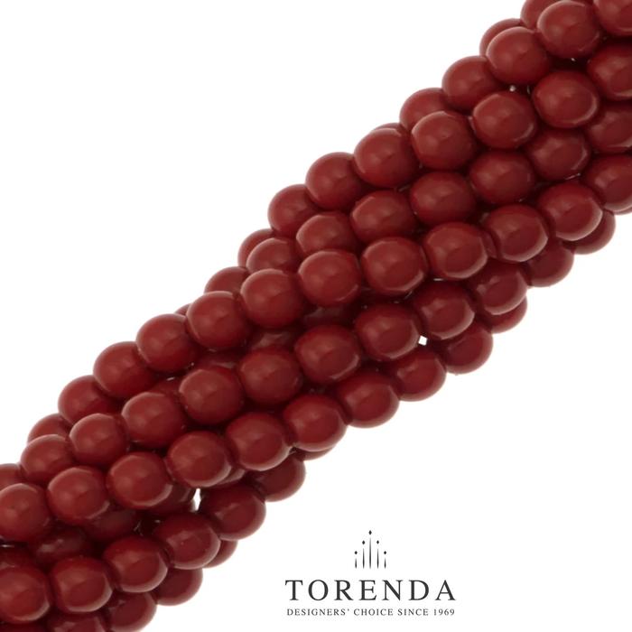 Gambar Swarovski Pearl Payet Jahit ART 5810 - Merah Red Coral (Varian)/10PCS - 4mm dari Torenda Kota Administrasi Jakarta Pusat Tokopedia