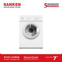 Gambar Sanken Mesin Pengering 7Kg SFD-7500 Dryer Machine Putih dari Sanken Official Store Kota Administrasi Jakarta Barat 1 Tokopedia