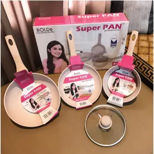 Super PAN Original BOLDe 4pcs Panci Keramik Berkualitas Tinggi