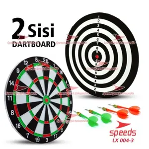 papan dart board COOL size besar 17" inchi mainan panahan anak 17 inci
