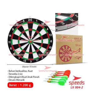 DART GAME PLASTIK MEDIUM 15 inch-Papan Dart Board plastik tebal 12mm