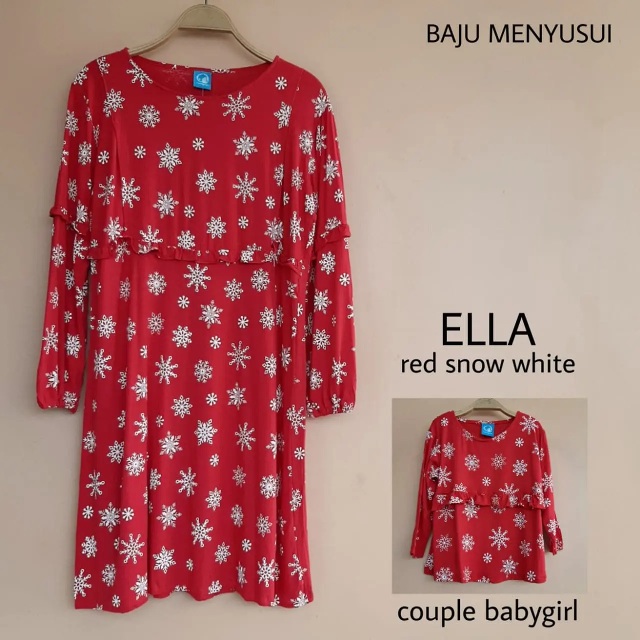 MAMIGAYA ELLA Dress Couple Baby Girl Baju Menyusui Couple