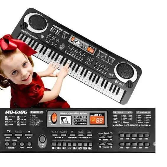 Keyboard Mainan Anak Digital Electronic Keyboard 61 Keys with Mic