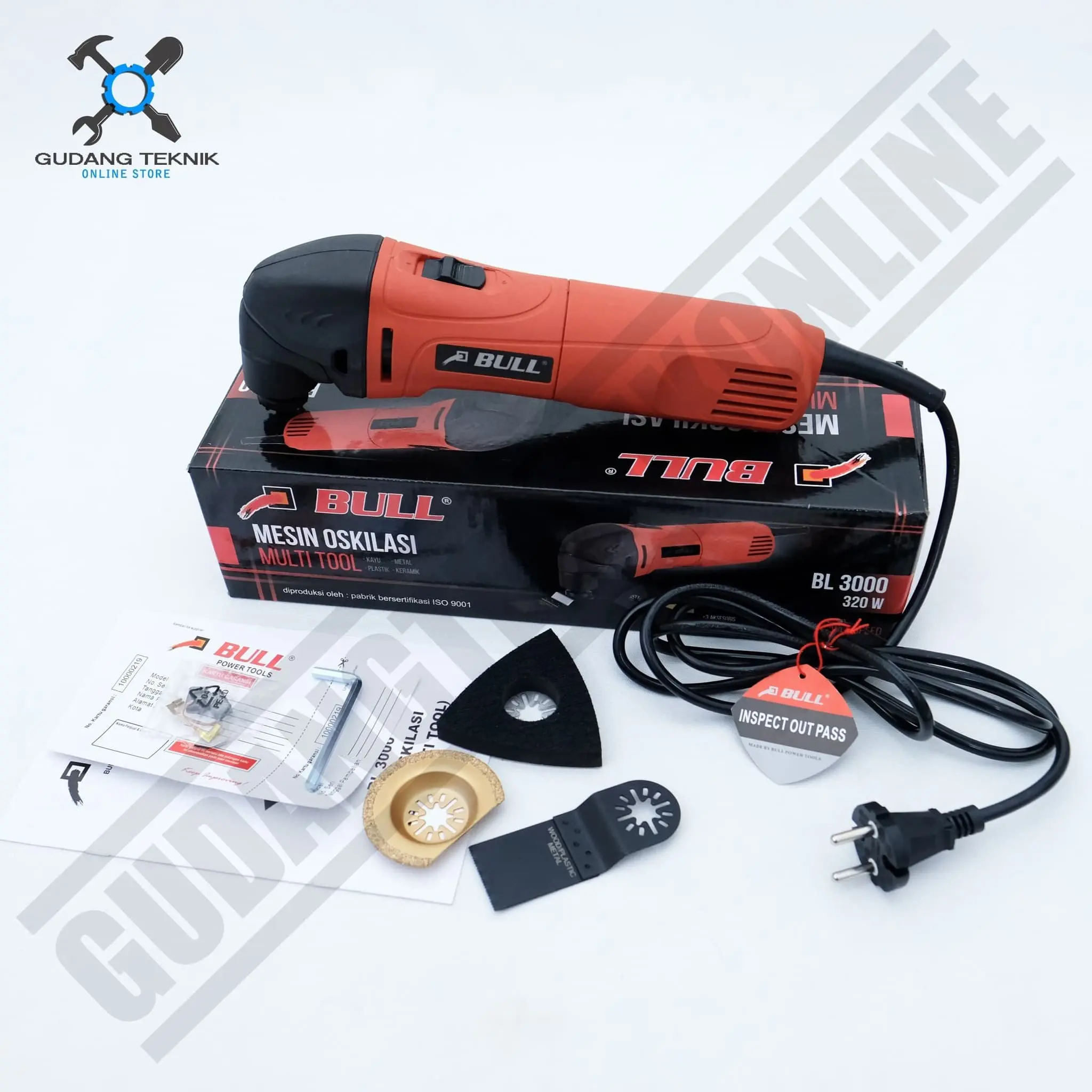 Mesin Oskilasi Multi Tool Bull BL 3000 - Mesin Multifungsi Cutter Sand