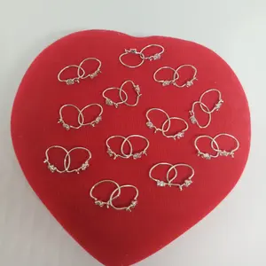 Anting Anak Kenip bayi Mata 1 perak silver925 Lapisan emas putih AT10